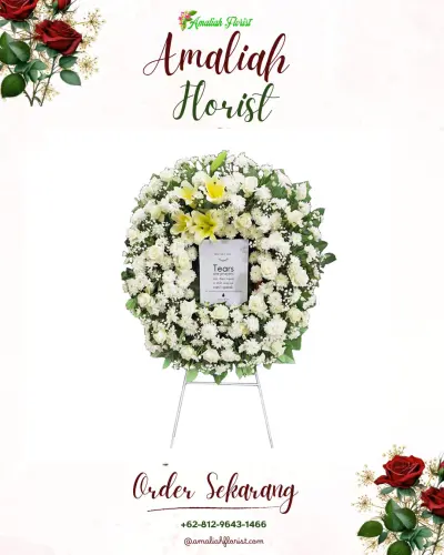 Krans Bunga Duka Cita taman semanan indah